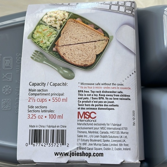 🆕 3 Meal Seal Bento Boxes with Lids and Sporks BPA Free - Picture 5 of 5